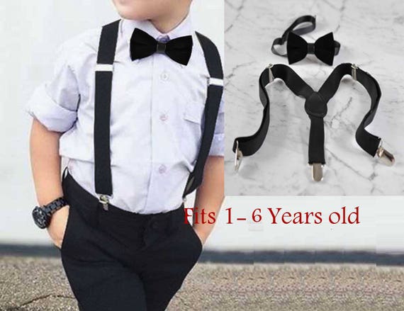 Teenage Boy Kids Black Velvet Bowtie Craft Bow Tie 7-14 Years Old Wedding Party 