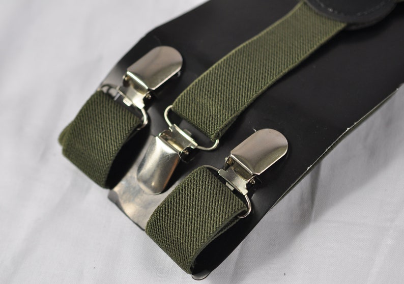 Off-White Ivory Cream Cotton Bow tie Army Green Elastic Suspenders Braces For Men Adult Youth Teenage Boy Kids Baby Infant Toddler