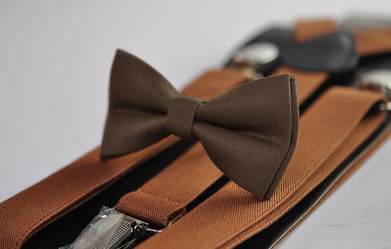 Chocolate Brown Leather Burgundy LARGE Braces - Le Colonel - Foto 11