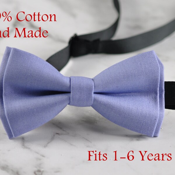 Boy Kids Baby PAGE BOY 100% Cotton JACARANDA Light Purple Bow Tie Bowtie Party Wedding 1-6 Years Old