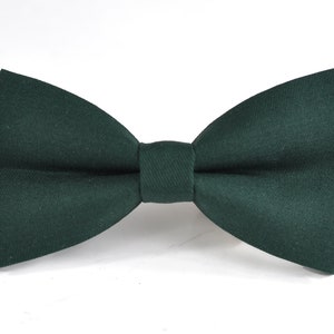 Dark Emerald Green Bottle Green COTTON Bow tie Matched Elastic Suspenders Braces for Baby infant Toddler/ Kids Boy / Youth Teenage / Men image 3