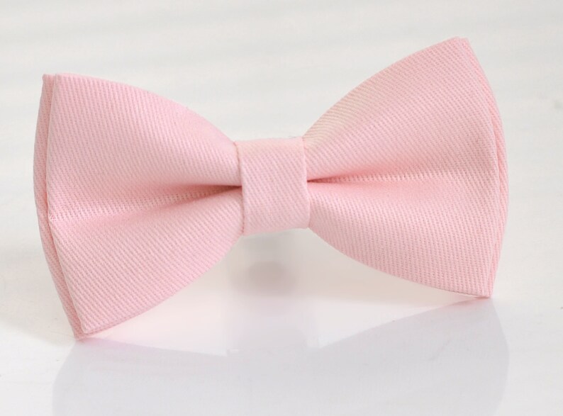 Baby Pink Light Pink Cotton Bow tie Bowtie Ivory Cream Etsy