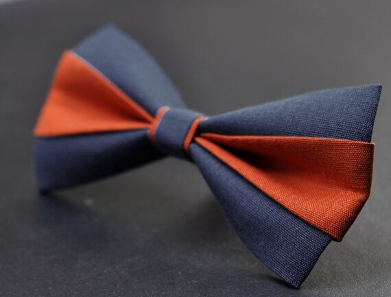 blue and orange bowtie