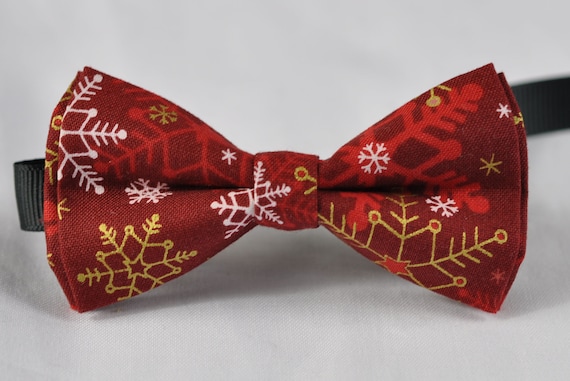 Men Women 100/% Cotton Xmas Christmas Leaf Paint Bow Tie Bowtie Party Wedding