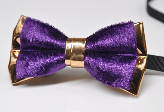 purple and gold bowtie