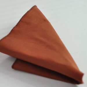 Rusty Rust Red Brown COTTON Bow tie Bowtie matched pocket Square Hanky Handkerchief Wedding for Men / Youth / Boys Kids / Baby Infant Pocket Square Only