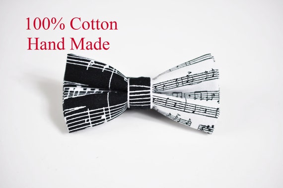 BABY BOY KIDS White Braces Suspenders Sheet Music Notes Bowtie Bow Tie