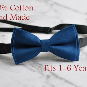Boy Kids Baby 100% Cotton Craft Petrol Blue Green Bow Tie Bowtie Wedding Party 1-6 Years Old