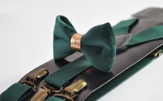 Set Bretelle E Papillon Uomo/Ragazzo - Retro A Y Elastico Con Clip In Metallo - Per Matrimoni E Feste - 2