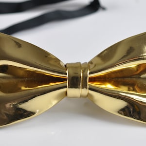 PVC-kunstleer heren MASSIEF goud gouden glanzende vlinderstrik strikken bruiloft