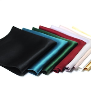 Men Men's Wedding Pocket Square White Gold Teal Green Pink 100% Silk Handmade for Formal Hanky Handkerchief