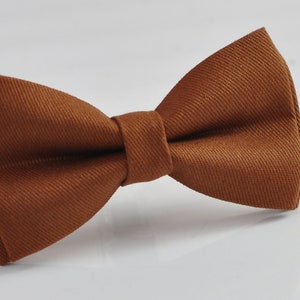 Nœud papillon en coton marron clair Nœud papillon pochette de costume mouchoir de poche mariage pour homme/jeunesse/garçons enfants/bébé nourrisson tout-petit Bow tie only