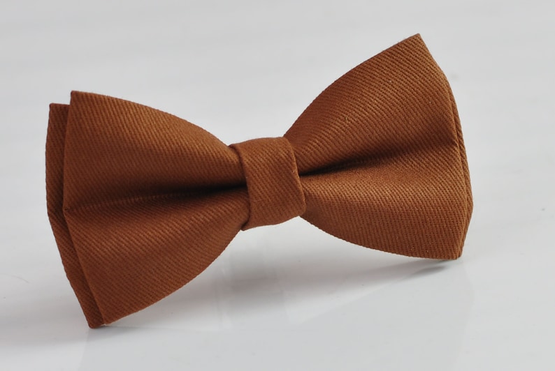 Nœud papillon en coton marron clair Nœud papillon pochette de costume mouchoir de poche mariage pour homme/jeunesse/garçons enfants/bébé nourrisson tout-petit Bow tie only