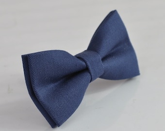 Sapphire Yale Steel Blue Pretied Cotton Bow tie Bowtie for Men Adult / Youth Teenage / Boy Kids / Toddler Baby Infant
