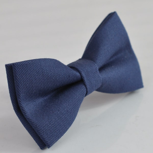 Sapphire Yale Steel Blue Pretied Cotton Bow tie Bowtie for Men Adult / Youth Teenage / Boy Kids / Toddler Baby Infant