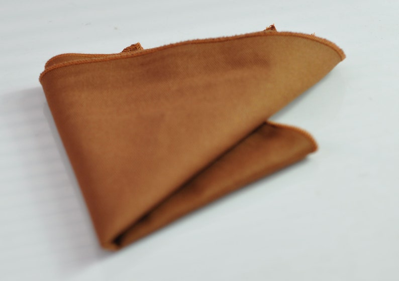 Pajarita de algodón marrón bronceado Pajarita bolsillo Pañuelo cuadrado Pañuelo Boda para hombres / Jóvenes / Niños Niños / Bebé Niño pequeño Pocket Square Only