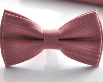 Dusty Rose Pink Musk Pink Bow Tie Bowtie for Men Adult / Youth Teenage / Boy Kids / Baby Infant Toddler