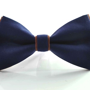 Marineblau und Braune Baumwolle Fliege Fliege für Männer Erwachsene / Jugend Teenager / Junge Kinder / Baby Säugling