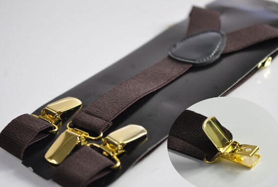 Bretelle Verde Foresta a X con 4 Clip | BRUCLE Made in Italy