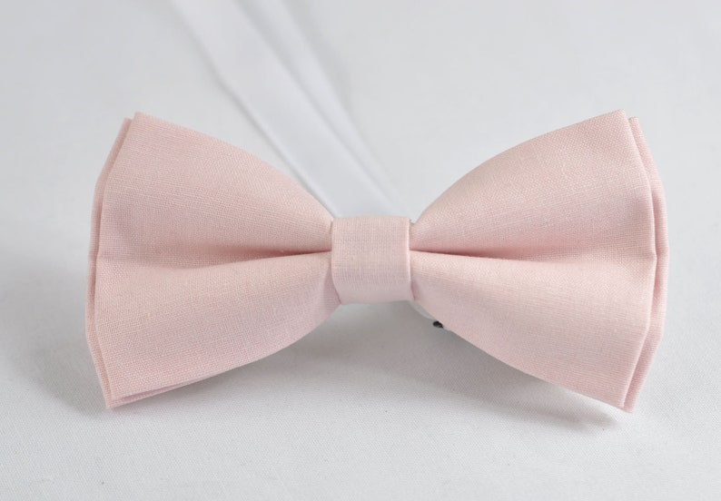 Mens Baby Pink 100/% Cotton Hand Made Pretied Bow tie and Matched Pocket Squares Hanky Handkerchief for Wedding or Party
