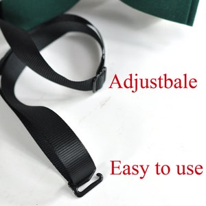 Dark Emerald Green Bottle Green COTTON Bow tie Matched Elastic Suspenders Braces for Baby infant Toddler/ Kids Boy / Youth Teenage / Men image 6