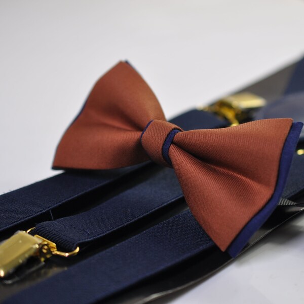 Navy Bow Tie Etsy