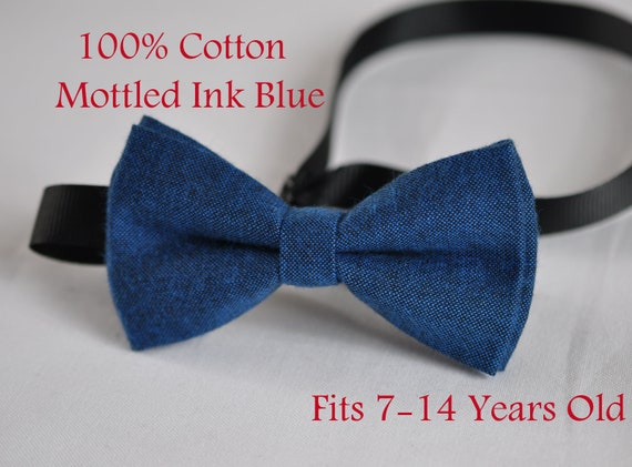 Boy Teenage 100/% Cotton MATTE BLACK Bow Tie Bowtie Party Wedding 7-14 Years Old