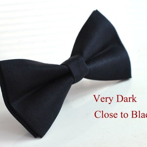Dark Navy Blue Pretied Cotton Bow Tie Bowtie For Men Adult / Youth Teenage / Boy Kids / Infant Toddler Baby