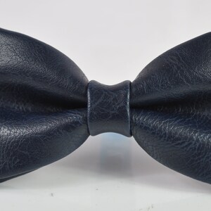 Toffee Brown Navy Black Ginger Wine Red Rust Pre tied Faux Leather Wedding Bow tie Bowtie for Men / Youth / Boys Kids / Baby Infant Toddler Navy Blue