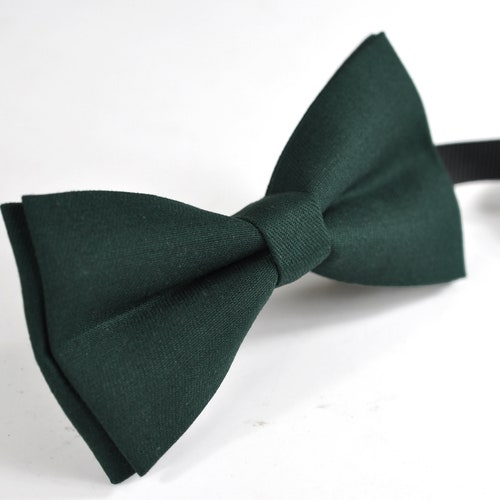 Dark Emerald Green Bottle Green Pretied Cotton Bow Tie Bowtie - Etsy