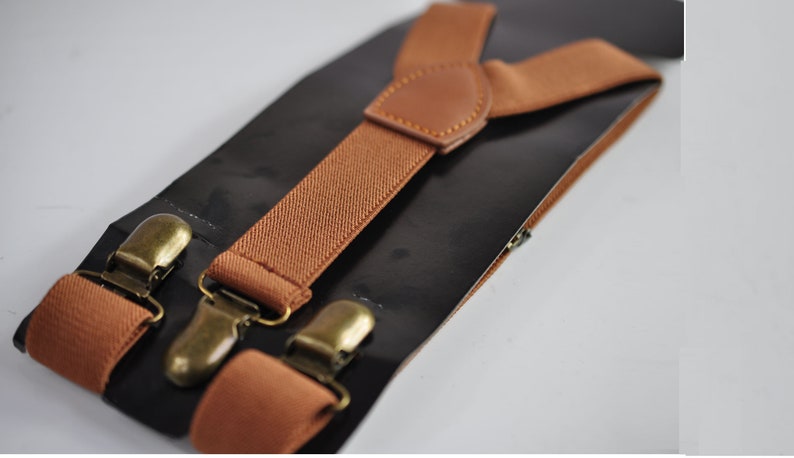 Tan Brown Elastic Suspenders Braces for Men Youth Boys Kids Baby Infant Toddler Burgundy Red Dark Wine Red Cotton Bow tie