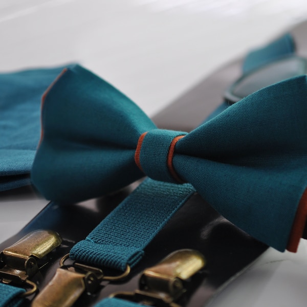 Teal Bow Tie Etsy