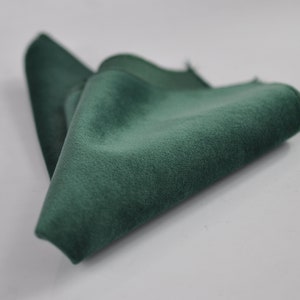 Emerald Green Velvet Gold Leather Bow tie Bowtie pocket Square Hanky Handkerchief Wedding Men / Youth / Boys Kids / Baby Infant Toddler Pocket Square Only