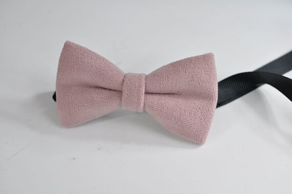 Warm Dusky Dusty Rose Pink Blush Pink Bow Tie Suspenders Pocket Square All Ages