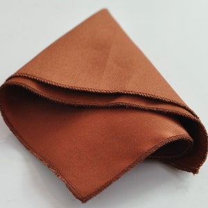 Rust Rusty redish Brown Cotton Pocket Square Wedding Formal Hanky Handkerchief for Men / Youth / Boy Kids / Baby Infant Toddler
