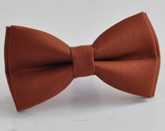 Rusty Rust Red Brown Pretied Cotton Bow tie Bowtie for Men Adult / Youth Teenage / Boy Kids / Toddler Baby Infant