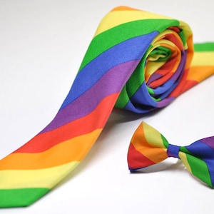 Cravate Fine Rayée à Carreaux Arc-en-ciel - 145 Cm De Long Et