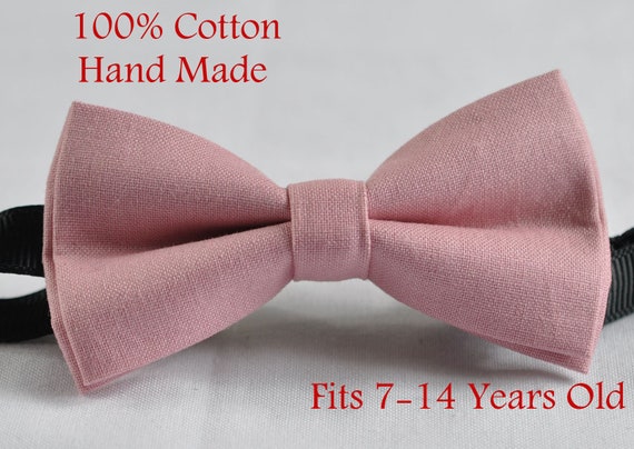 Boy Teenage 100/% Cotton MATTE BLACK Bow Tie Bowtie Party Wedding 7-14 Years Old