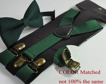 Elegant Set Of Elastic Suspenders, Bow Tie And Pocket Square In Dusty Blue Jacquard Silk - Foto 7