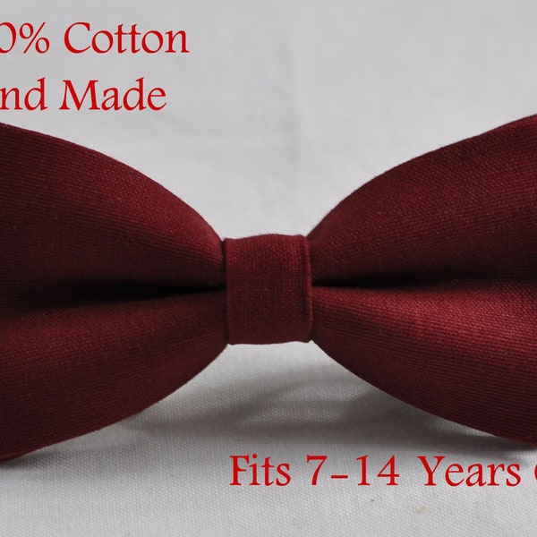 childrens burgundy bow tie