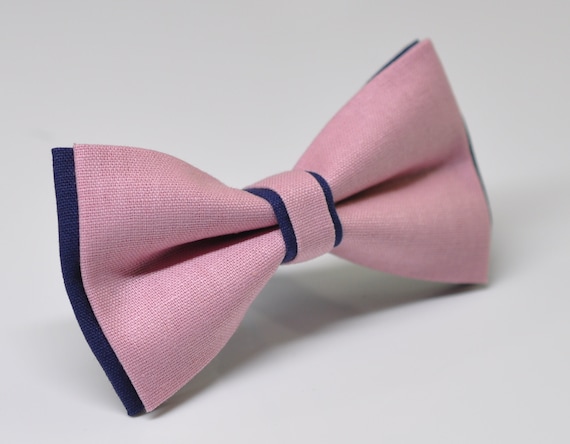 pink and navy bowtie