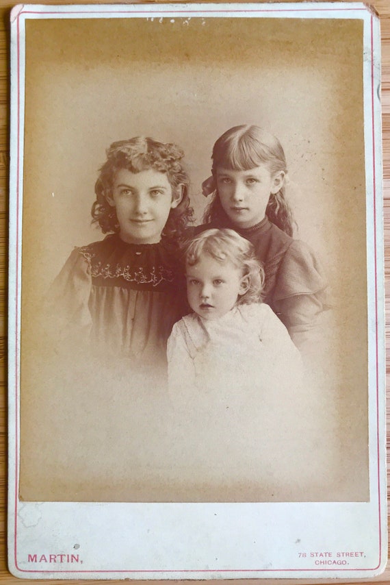 children Cabinet card ephemera family photo junk journaling, siblings antique photos vintage photograph framed cabinet card
