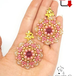 Earrings Sakura- beading pattern