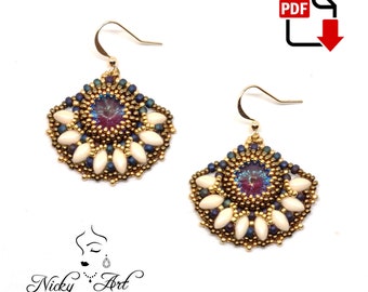 Tutorial Earrings Tina - beading pattern