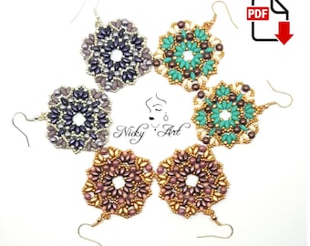 Earrings Vitral- beading pattern