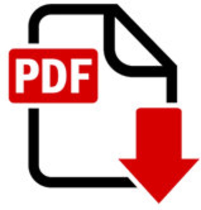 Może przedstawiać: Czerwona ikona pliku PDF z białą etykietą "PDF" i czerwoną strzałką skierowaną w d&oacute;ł, wskazującą pobranie.