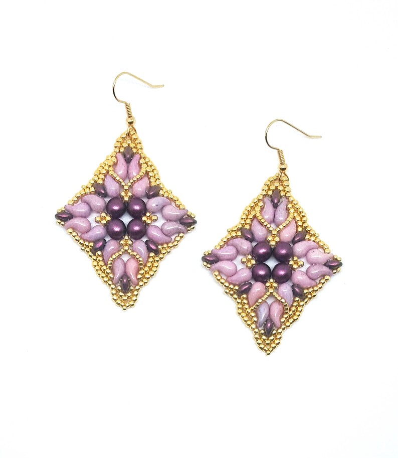 Earrings Damasco beading pattern image 2