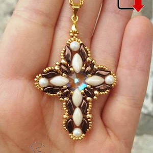 Pendant Cross - beading pattern