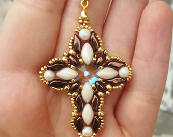Pendant Cross - beading pattern