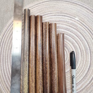 1.9-2.0 cm diam hollow Black Bamboo dowels, Qty: 6